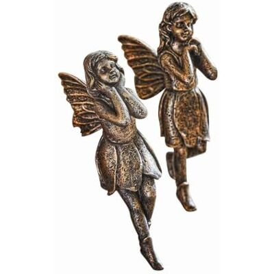 Loberon Figur 2er Set Lilly, antikbraun handbemalt, robuste Beschaffenheit, Deko-Feen, Indoor & Outdoor geeignet, Dekoration, Dekofigur, Polyresin Loberon Figur 2er Set Lilly, antikbraun handbemalt, robuste Beschaffenheit, Deko-Feen, Indoor & Outdoor geeignet, Dekoration, Dekofigur, Polyresin