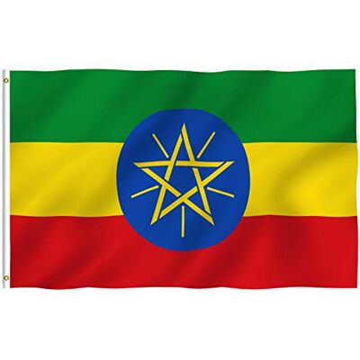 Anley Fly Breeze 3x5 Fuß Ethiopia Flagge Lebendige Farbe und UV-beständig Canvas Header und Doppelnaht Äthiopische Nationalflaggen Polyester mit Messingösen Anley Fly Breeze 3x5 Fuß Ethiopia Flagge Lebendige Farbe und UV-beständig Canvas Header und Doppelnaht Äthiopische Nationalflaggen Polyester mit Messingösen