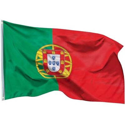 Aricona Portugal Flagge 90x150cm wetterbeständige Fahne mit Messingösen, 100% Polyester, robuste Doppelnaht & in lebendigen Farben ideal für Flaggen-Liebhaber Aricona Portugal Flagge 90x150cm wetterbeständige Fahne mit Messingösen, 100% Polyester, robuste Doppelnaht & in lebendigen Farben ideal für Flaggen-Liebhaber