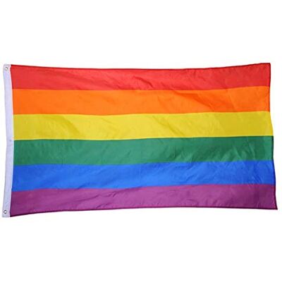 Unbekannt Regenbogen-Flagge Fahne Rainbow Wetterfest 90 x 150 cm Unbekannt Regenbogen-Flagge Fahne Rainbow Wetterfest 90 x 150 cm