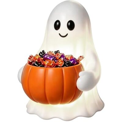 Generic Halloween-Geist-Statue aus Kunstharz, Kürbis-Süßigkeitsschale (Stil 2) Geisterornament für Hof, Garten, Veranda, Terrasse, Eingang, freistehend, keine Montage erforderlich Generic Halloween-Geist-Statue aus Kunstharz, Kürbis-Süßigkeitsschale (Stil 2) Geisterornament für Hof, Garten, Veranda, Terrasse, Eingang, freistehend, keine Montage erforderlich