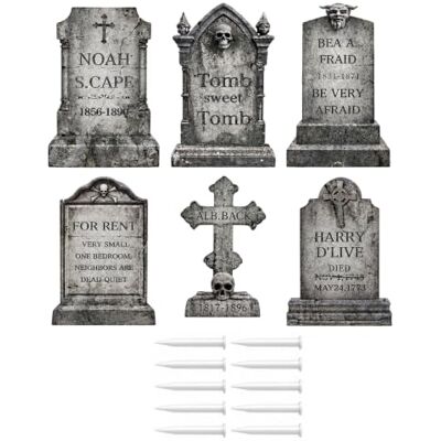 Kaeltsyn Leichte Halloween Grabsteine aus Schaumstoff für den Garten, B Leichte Schaumstoffteile, einstellbare Platzierungswinkel, temporäre Friedhofsgestaltung für Gärten und Partyräume Kaeltsyn Leichte Halloween Grabsteine aus Schaumstoff für den Garten, B Leichte Schaumstoffteile, einstellbare Platzierungswinkel, temporäre Friedhofsgestaltung für Gärten und Partyräume