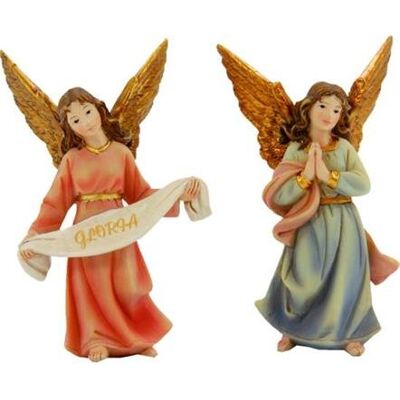 Unbekannt Krippenfiguren Engel stehend 2-TLG. geeignet für 10-11cm Figuren Unbekannt Krippenfiguren Engel stehend 2-TLG. geeignet für 10-11cm Figuren