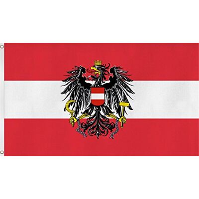normani XXL Flagge Fahne, genäht in 150 x 250 oder 300 x 500 cm Farbe Österreich Größe 150x250 normani XXL Flagge Fahne, genäht in 150 x 250 oder 300 x 500 cm Farbe Österreich Größe 150x250