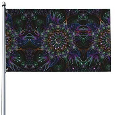 MANLUU Psychedelic Art bedruckte 90 x 152 cm große Flaggen, lebendige Farben, Gartendekoration, Banner-Schilder, für drinnen und draußen MANLUU Psychedelic Art bedruckte 90 x 152 cm große Flaggen, lebendige Farben, Gartendekoration, Banner-Schilder, für drinnen und draußen