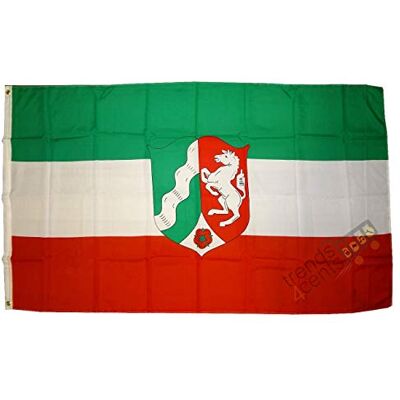 Buddel-Bini Versand Nordrhein Westfalen NRW Flagge Großformat 250 x 150 cm wetterfest Fahne Buddel-Bini Versand Nordrhein Westfalen NRW Flagge Großformat 250 x 150 cm wetterfest Fahne