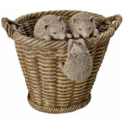 Loberon Übertopf Gabriel, braun Herbst, Igel, Tier, Mit niedlichen Deko-Igeln verziert, Authentische Rattan-Optik, Aus Polyresin Loberon Übertopf Gabriel, braun Herbst, Igel, Tier, Mit niedlichen Deko-Igeln verziert, Authentische Rattan-Optik, Aus Polyresin