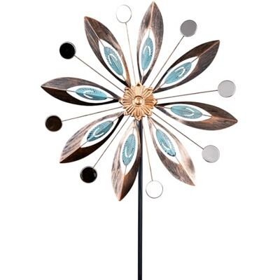 levandeo Windrad Gartenstecker Metall H180cm Blume Antik Spiegel Gartendeko Windmühle Windspiel Garten Metallstecker Blumenstecker Metallblume levandeo Windrad Gartenstecker Metall H180cm Blume Antik Spiegel Gartendeko Windmühle Windspiel Garten Metallstecker Blumenstecker Metallblume