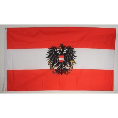 Buddel-Bini Versand Österreich mit Adler Flagge Großformat 250 x 150 cm wetterfest Fahne Buddel-Bini Versand Österreich mit Adler Flagge Großformat 250 x 150 cm wetterfest Fahne