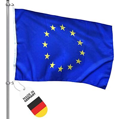 FBS Premium Europa Flagge Wetterfeste Flagge EU 150x100cm Strapazierfähige Fahnen aus aller Welt Spun-Polyester 155g/m Schiffsflaggentuch FBS Premium Europa Flagge Wetterfeste Flagge EU 150x100cm Strapazierfähige Fahnen aus aller Welt Spun-Polyester 155g/m Schiffsflaggentuch