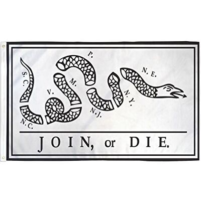 AZ FLAG Flagge Join or Die Franklin 90x60 cm Gadsden Fahne 100% Polyester mit Messing-Ösen UV-beständig Vives Farben 50g AZ FLAG Flagge Join or Die Franklin 90x60 cm Gadsden Fahne 100% Polyester mit Messing-Ösen UV-beständig Vives Farben 50g