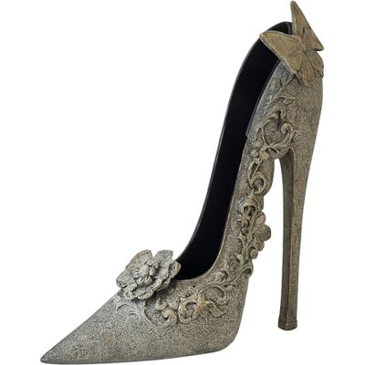 Storm Deko Schuh aus Metall 30x25x10 cm High Heel Pumps für Garten Geschenk für Schuhliebhaber Pflanzgefäß Sukkulenten Gartendeko Storm Deko Schuh aus Metall 30x25x10 cm High Heel Pumps für Garten Geschenk für Schuhliebhaber Pflanzgefäß Sukkulenten Gartendeko