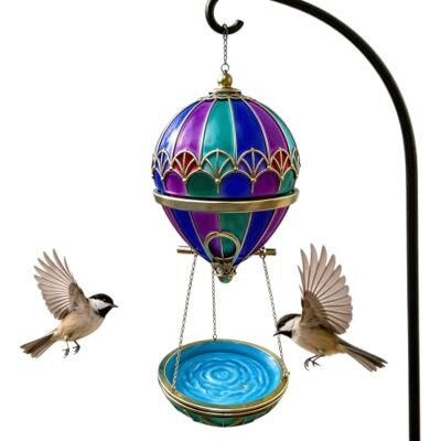 Generic Vogeltränke hängend Winterfest Vogelbad Heißluftballon Gartendeko Frostfeste Wassertränke und Futterspender für Wildvögel, bunte Ballon-Deko als Futterstation für Garten, Terrasse und Balkon Generic Vogeltränke hängend Winterfest Vogelbad Heißluftballon Gartendeko Frostfeste Wassertränke und Futterspender für Wildvögel, bunte Ballon-Deko als Futterstation für Garten, Terrasse und Balkon