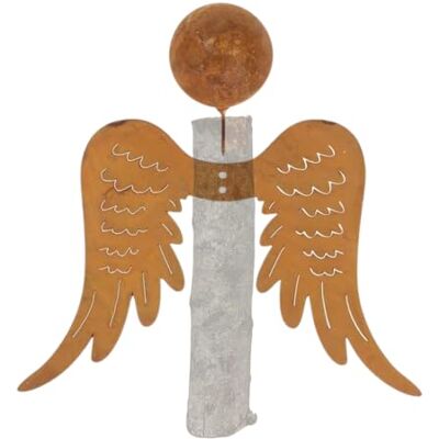 Storm Rost Engel mit Flügel und Kopf 25x33cm Bausatz Deko Engelsflügel für Kaminholz zum Basteln Storm Rost Engel mit Flügel und Kopf 25x33cm Bausatz Deko Engelsflügel für Kaminholz zum Basteln