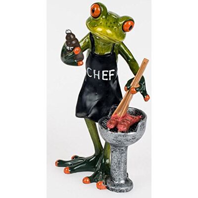 formano Dekofigur lustiger Grillfrosch mit Grillzange, hellgrün, 17 cm formano Dekofigur lustiger Grillfrosch mit Grillzange, hellgrün, 17 cm