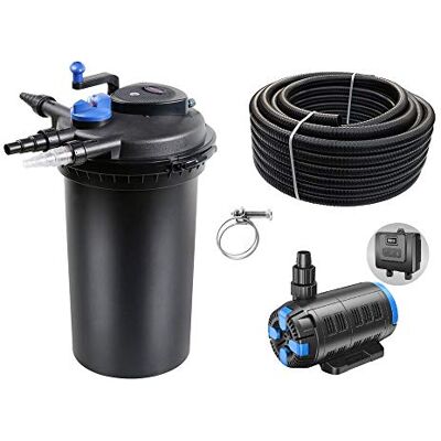 AquaOne Teich Filteranlage Set Nr.31 CPF 15000 Druckfilter regelbare 18-80W Eco Teichpumpe Teichgröße bis 30000l Teichschlauch AquaOne Teich Filteranlage Set Nr.31 CPF 15000 Druckfilter regelbare 18-80W Eco Teichpumpe Teichgröße bis 30000l Teichschlauch