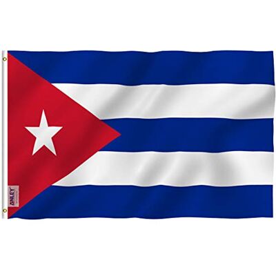 Anley Fly Breeze 3x5 Fuß Cuba Flagge Lebendige Farbe und UV-beständig Canvas Header und doppelt genäht Kubanische Nationalflaggen Polyester mit Messingösen 3 X 5 Ft Anley Fly Breeze 3x5 Fuß Cuba Flagge Lebendige Farbe und UV-beständig Canvas Header und doppelt genäht Kubanische Nationalflaggen Polyester mit Messingösen 3 X 5 Ft