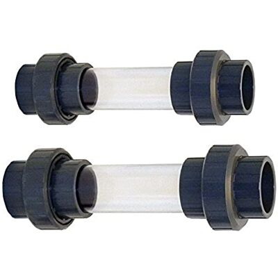 AquaForte Sichtglas mit 3/3-Kupplung 63mm, Grau, 32x9x9cm AquaForte Sichtglas mit 3/3-Kupplung 63mm, Grau, 32x9x9cm