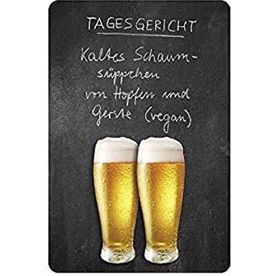 Unbekannt Tagesgericht Bier Blechschild Gewölbt 20x30cm VS4955-1 Unbekannt Tagesgericht Bier Blechschild Gewölbt 20x30cm VS4955-1