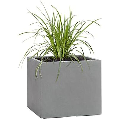 Pflanzwerk ® Pflanzkübel Cube Grau 28x28x28cm *Frostbeständiger Blumenkübel* *UV-Schutz* *Qualitätsware* Pflanzwerk ® Pflanzkübel Cube Grau 28x28x28cm *Frostbeständiger Blumenkübel* *UV-Schutz* *Qualitätsware*
