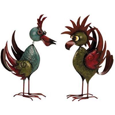 Geschenkestadl 2er Set Riesen Metall Figuren Exotische Vögel 35 cm bis 36 cm Garten Dekoration Vogel Mehrfarbig Geschenkestadl 2er Set Riesen Metall Figuren Exotische Vögel 35 cm bis 36 cm Garten Dekoration Vogel Mehrfarbig