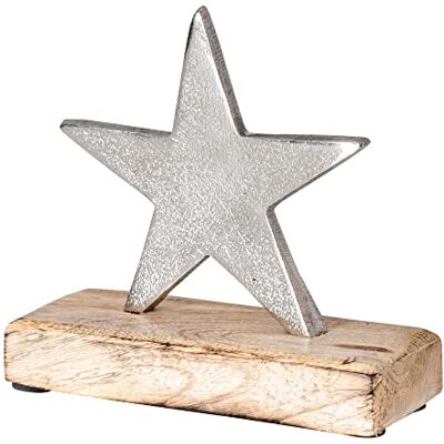 levandeo Stern 12x12cm Metall Mango Silber Braun Tischdeko Holz Metallstern Dekoration Deko Aufsteller Weihnachten Wohndekoration Geschenk levandeo Stern 12x12cm Metall Mango Silber Braun Tischdeko Holz Metallstern Dekoration Deko Aufsteller Weihnachten Wohndekoration Geschenk
