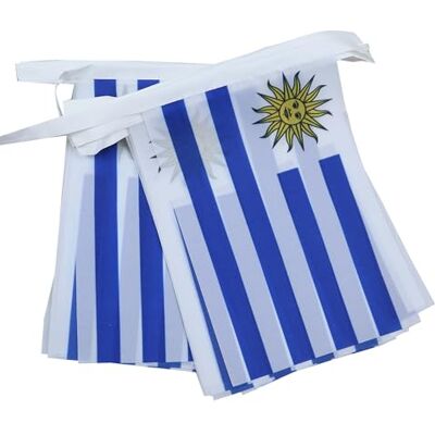 Az Flag Uruguay Flagengirlande - 6M Polyester 20 Fahnen 21x15cm Az Flag Uruguay Flagengirlande - 6M Polyester 20 Fahnen 21x15cm