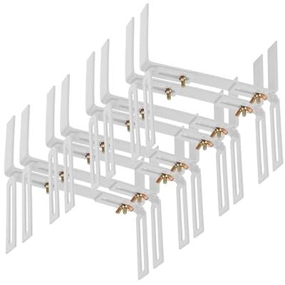 BigDean 8 Blumenkastenhalter weiß Standard H-Form Balkonkastenhalter Einfache Befestigung für Pflanzkästen und Blumenkästen, verstellbarer Kastenhalter aus Metall, extrem Robust und langlebig BigDean 8 Blumenkastenhalter weiß Standard H-Form Balkonkastenhalter Einfache Befestigung für Pflanzkästen und Blumenkästen, verstellbarer Kastenhalter aus Metall, extrem Robust und langlebig