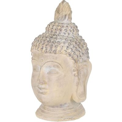 ECD Germany Buddha Figur 55 cm Beige/Grau, Kunststein Polyresin, Kopf Statue Skulptur Dekofigur Feng Shui Kunststeinfigur Dekoration Gartenfigur Asien Dekorationsobjekt Steinfigur, für Haus und Garten ECD Germany Buddha Figur 55 cm Beige/Grau, Kunststein Polyresin, Kopf Statue Skulptur Dekofigur Feng Shui Kunststeinfigur Dekoration Gartenfigur Asien Dekorationsobjekt Steinfigur, für Haus und Garten
