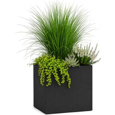 Pflanzwerk ® Pflanzkübel Cube Anthrazit 23x23x23cm *Frostbeständiger Blumenkübel* *UV-Schutz* *Qualitätsware* Pflanzwerk ® Pflanzkübel Cube Anthrazit 23x23x23cm *Frostbeständiger Blumenkübel* *UV-Schutz* *Qualitätsware*