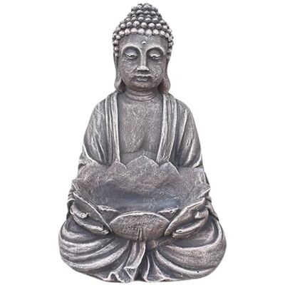 gartendekoparadies.de Buddha mit Lotusblüten Schale, Steinfigur, H. 30 cm, 6 kg, frostsicher aus Steinguss für Außenbereich (Mehrfarbig) gartendekoparadies.de Buddha mit Lotusblüten Schale, Steinfigur, H. 30 cm, 6 kg, frostsicher aus Steinguss für Außenbereich (Mehrfarbig)