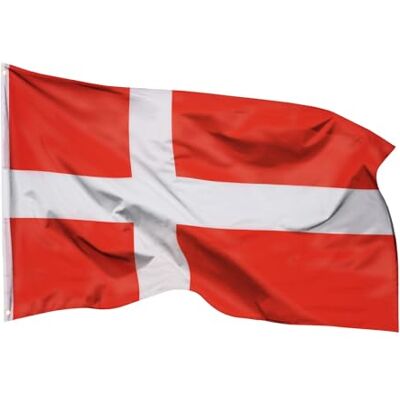 Aricona Dänemark Flagge 90x150cm wetterbeständige Fahne mit Messingösen, 100% Polyester, robuste Doppelnaht & in lebendigen Farben ideal für Flaggen-Liebhaber Aricona Dänemark Flagge 90x150cm wetterbeständige Fahne mit Messingösen, 100% Polyester, robuste Doppelnaht & in lebendigen Farben ideal für Flaggen-Liebhaber