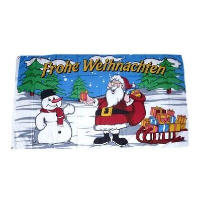 FahnenMax Fahne/Flagge Frohe Weihnachten Schlitten 90 x 150 cm FahnenMax Fahne/Flagge Frohe Weihnachten Schlitten 90 x 150 cm