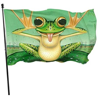 Generic Flagge 150x90cm Outdoor Windward Fahne Lebendiges Farbbanner Gartenflagge Lustiger Frosch Dekorative Flagge Polyester Yard Fahne Lustige Große Flagge für Terrasse Rasen Home Decor Generic Flagge 150x90cm Outdoor Windward Fahne Lebendiges Farbbanner Gartenflagge Lustiger Frosch Dekorative Flagge Polyester Yard Fahne Lustige Große Flagge für Terrasse Rasen Home Decor