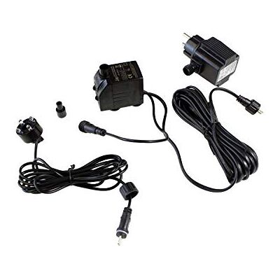 Arnusa Springbrunnenpumpe mit 1x LED Spot Teichpumpe Wasserpumpe Bachlaufpumpe (450 L/H, Kalt-Weiß) Arnusa Springbrunnenpumpe mit 1x LED Spot Teichpumpe Wasserpumpe Bachlaufpumpe (450 L/H, Kalt-Weiß)