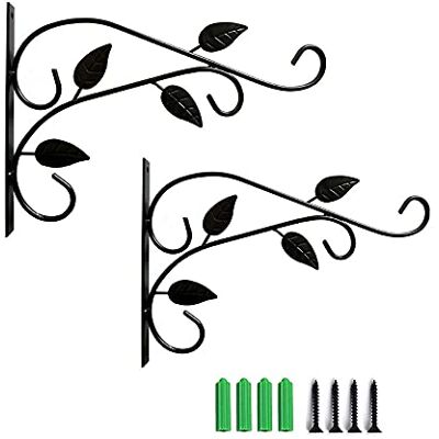 Loopunk 2 Wandhaken aus Eisen Pflanzen, Halterung Haken für Vogelhäuschen,für Blumentöpfe Pflanzen Laternen Hängekörbe, Garten Balkon Zaun Außen Deko. Loopunk 2 Wandhaken aus Eisen Pflanzen, Halterung Haken für Vogelhäuschen,für Blumentöpfe Pflanzen Laternen Hängekörbe, Garten Balkon Zaun Außen Deko.