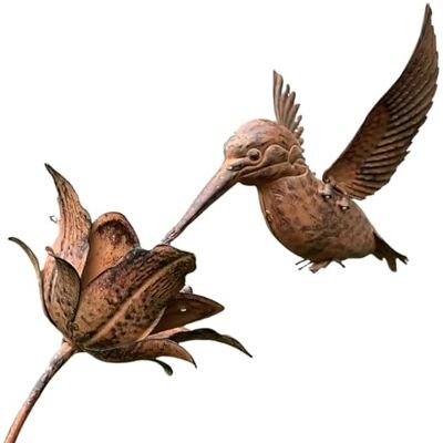 ZWWAAZHF Rostiger Metall Vogelstecker, handgefertigte Eisen Kolibri Statue, Outdoor Ornament, Gartentiere, Pfahl, Dekoration, Geschenke, Eisen Kolibri Hof, Outdoor Gartendekoration mit Charme ZWWAAZHF Rostiger Metall Vogelstecker, handgefertigte Eisen Kolibri Statue, Outdoor Ornament, Gartentiere, Pfahl, Dekoration, Geschenke, Eisen Kolibri Hof, Outdoor Gartendekoration mit Charme