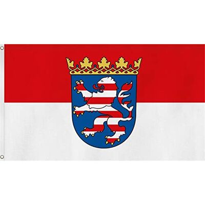 normani Bundesland Fahne, Grösse: ca. 90x150 cm, Ordentliche Qualität KEINE hauchdünne Ware Stoffgewicht ca. 90 gr/m2, Reissfest, für Außenbereich geeignet Hessen 90 x 150 cm normani Bundesland Fahne, Grösse: ca. 90x150 cm, Ordentliche Qualität KEINE hauchdünne Ware Stoffgewicht ca. 90 gr/m2, Reissfest, für Außenbereich geeignet Hessen 90 x 150 cm