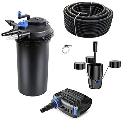 AquaOne Teich Filteranlage Set Nr.30 CPF 15000 Druckfilter 30W Eco Teichpumpe Teichgröße bis 30000l Teichschlauch Bachlauf UV Lampe AquaOne Teich Filteranlage Set Nr.30 CPF 15000 Druckfilter 30W Eco Teichpumpe Teichgröße bis 30000l Teichschlauch Bachlauf UV Lampe