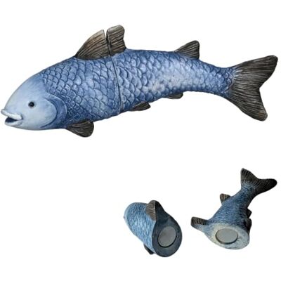 Storm Magnetischer Deko-Fisch für Glas Metall Realistische Fischfigur 15cm Zweiteiliger Magnetfisch für Zinkwannen, Vasen Aquarien Maritime Dekoration Blau-Grau Storm Magnetischer Deko-Fisch für Glas Metall Realistische Fischfigur 15cm Zweiteiliger Magnetfisch für Zinkwannen, Vasen Aquarien Maritime Dekoration Blau-Grau