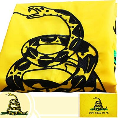Anley EverStrong Series Stickerei Treten Sie nicht auf mich Flagge 3x5 Fuß Gestickte & Hochleistungs-Leinwandkopf 4 Reihen von Verschlussnähten USA Gadsden Flags mit Messingösen 3 X 5 Ft Anley EverStrong Series Stickerei Treten Sie nicht auf mich Flagge 3x5 Fuß Gestickte & Hochleistungs-Leinwandkopf 4 Reihen von Verschlussnähten USA Gadsden Flags mit Messingösen 3 X 5 Ft