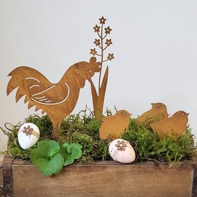 Storm Gartenstecker Huhn Hühner mit Küken in Rostoptik zum Stecken für die Osterdeko kleine Dekostecker Storm Gartenstecker Huhn Hühner mit Küken in Rostoptik zum Stecken für die Osterdeko kleine Dekostecker