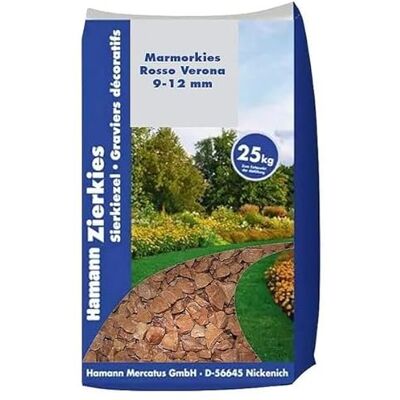 Hamann Mercatus GmbH Marmorsplitt Rosso Verona 9-12mm 25 kg Witterungs- & frostbeständig Garten Wege Einfahrt Langlebig & trittfest Beeteinfassungen & Terrassenumrandungen Gartengestaltung & Steingärten Hamann Mercatus GmbH Marmorsplitt Rosso Verona 9-12mm 25 kg Witterungs- & frostbeständig Garten Wege Einfahrt Langlebig & trittfest Beeteinfassungen & Terrassenumrandungen Gartengestaltung & Steingärten