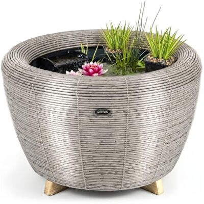 velda Orbis Mini-Teich mit Wasserfall, Taupe Kompakter Design-Teich mit energiesparender Pumpe, sicherer 36V-Technologie und Transformator Ideal für Innen- und Außenbereiche velda Orbis Mini-Teich mit Wasserfall, Taupe Kompakter Design-Teich mit energiesparender Pumpe, sicherer 36V-Technologie und Transformator Ideal für Innen- und Außenbereiche