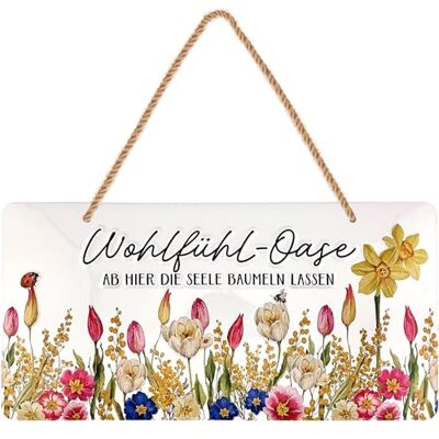 LANOLU Schild Lieblingsplatz Outdoor- Wohlfühl-Oase Schild Garten Deko Garten Vintage Schilder, Metallschild mit Jutekordel 16x32cm LANOLU Schild Lieblingsplatz Outdoor- Wohlfühl-Oase Schild Garten Deko Garten Vintage Schilder, Metallschild mit Jutekordel 16x32cm