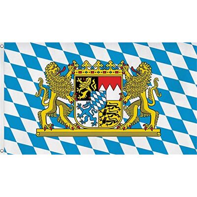 normani TOP QUALITÄT !! Fahne Flagge, Grösse: ca. 90x150 cm, Ordentliche Stoffqualität Stoffgewicht ca. 110 gr/m2 Farbe Bayern normani TOP QUALITÄT !! Fahne Flagge, Grösse: ca. 90x150 cm, Ordentliche Stoffqualität Stoffgewicht ca. 110 gr/m2 Farbe Bayern