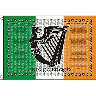AZ FLAG Flagge Irland The Soldiers Song 150x90 cm Irische Fahne 100% Polyester mit Messing-Ösen 110g AZ FLAG Flagge Irland The Soldiers Song 150x90 cm Irische Fahne 100% Polyester mit Messing-Ösen 110g