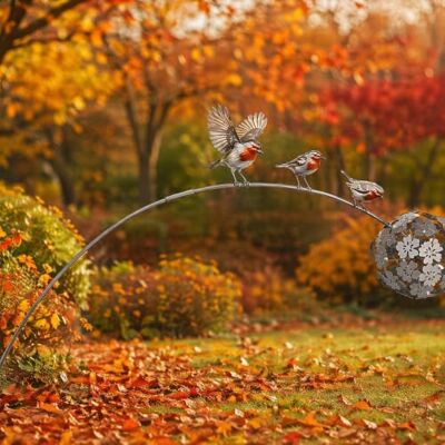 Generic Rustikaler Rotkehlchen-Gartenstecker für Rasen, Terrasse, Gehweg Metallskulptur mit Löwenzahndetails, wetterbeständig, lichtecht, Ornament für Blumenbeet-Hof-Denkmal Generic Rustikaler Rotkehlchen-Gartenstecker für Rasen, Terrasse, Gehweg Metallskulptur mit Löwenzahndetails, wetterbeständig, lichtecht, Ornament für Blumenbeet-Hof-Denkmal