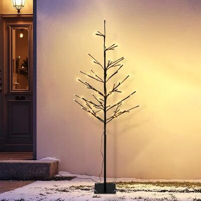 Spetebo Lichterbaum 120 cm mit 80 Gold LED Für Außen und Innen, Mit Netzstecker, Weihnachts Dekobaum, Outdoor Weihnachten Advent Garten Deko, Kabelgebunden Spetebo Lichterbaum 120 cm mit 80 Gold LED Für Außen und Innen, Mit Netzstecker, Weihnachts Dekobaum, Outdoor Weihnachten Advent Garten Deko, Kabelgebunden