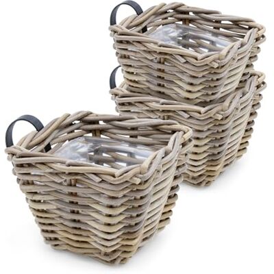 Spetebo Rattan Balkonkasten natur 3er Set 15 x 15 cm Weide Pflanzkorb mit Halterung Balkon Garten Blumenkasten Pflanztopf Blumenkorb zum Einhängen an Geländer Spetebo Rattan Balkonkasten natur 3er Set 15 x 15 cm Weide Pflanzkorb mit Halterung Balkon Garten Blumenkasten Pflanztopf Blumenkorb zum Einhängen an Geländer